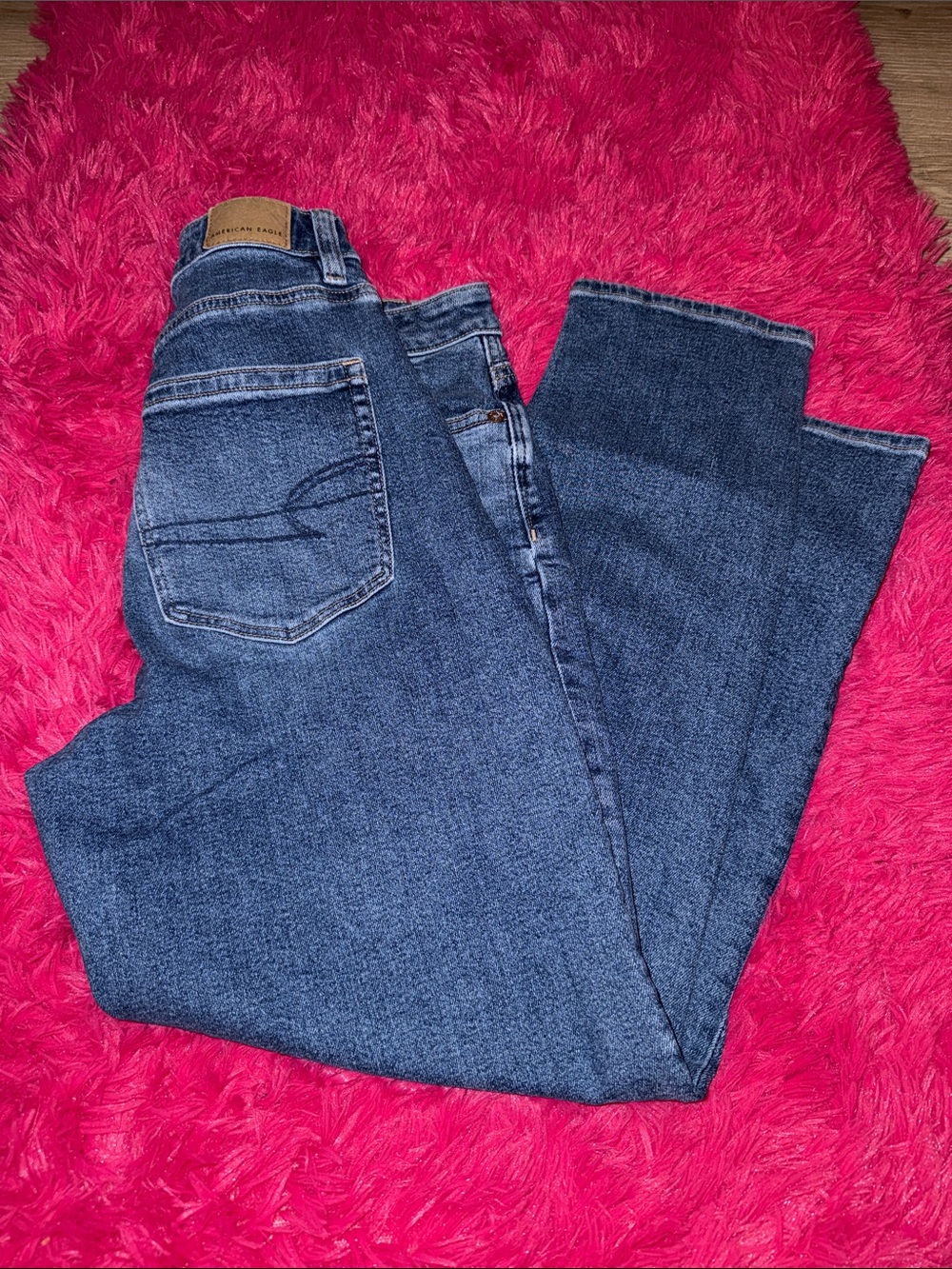 American Eagle Outfitters Dark Blue High-Rise Slim Jeans